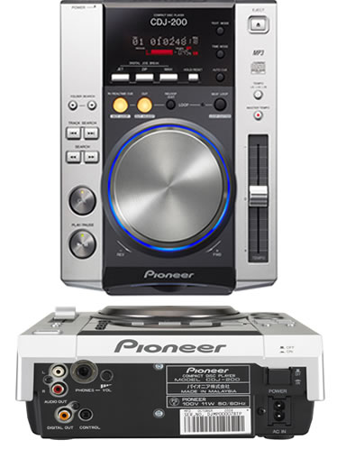 LETTORE PIONEER CD PROFESSIONALE PER DJ CON JOG E SLOT-IN CDJ-200